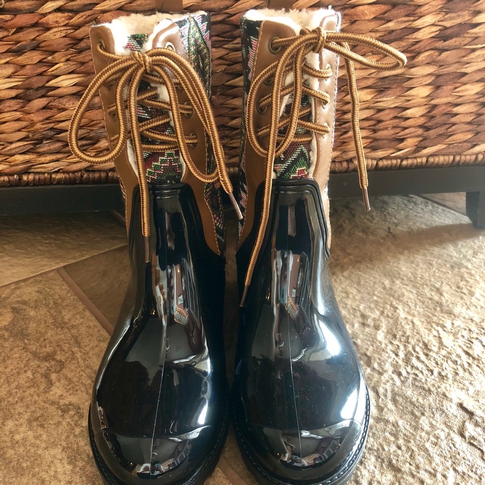 💥LAST ONE💥 Aztec-Print Duck Boots - Picture 5 of 8